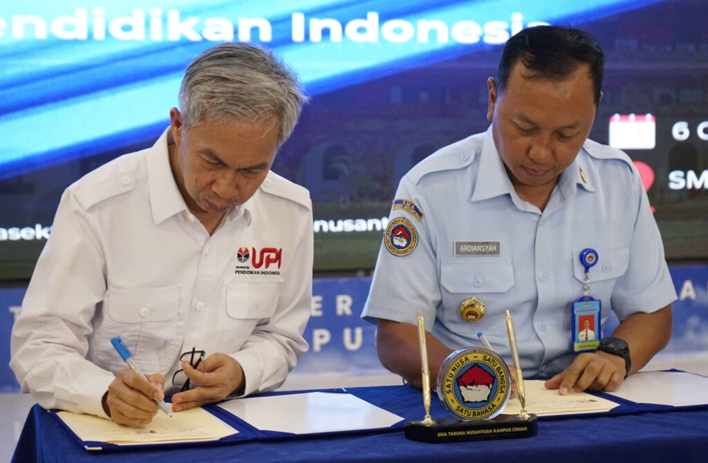 Penandatanganan Naskah Kerja Sama SMA Taruna Nusantara Kampus Cimahi dengan universitas pendidikan indonesia